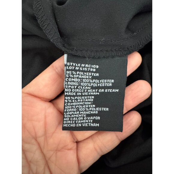 Xscape‎ aurora Maxi floral applique gown cocktail black sz 8 - Picture 9 of 9